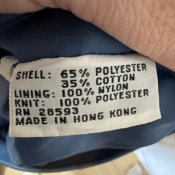 Vintage Members Only Blue Bomber Jacket Size 42 Made in Hong Kong 80s Style - Picture 7 of 9